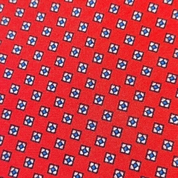 Mallory & Church Box Pattern Silk Tie - Picture 3 of 4